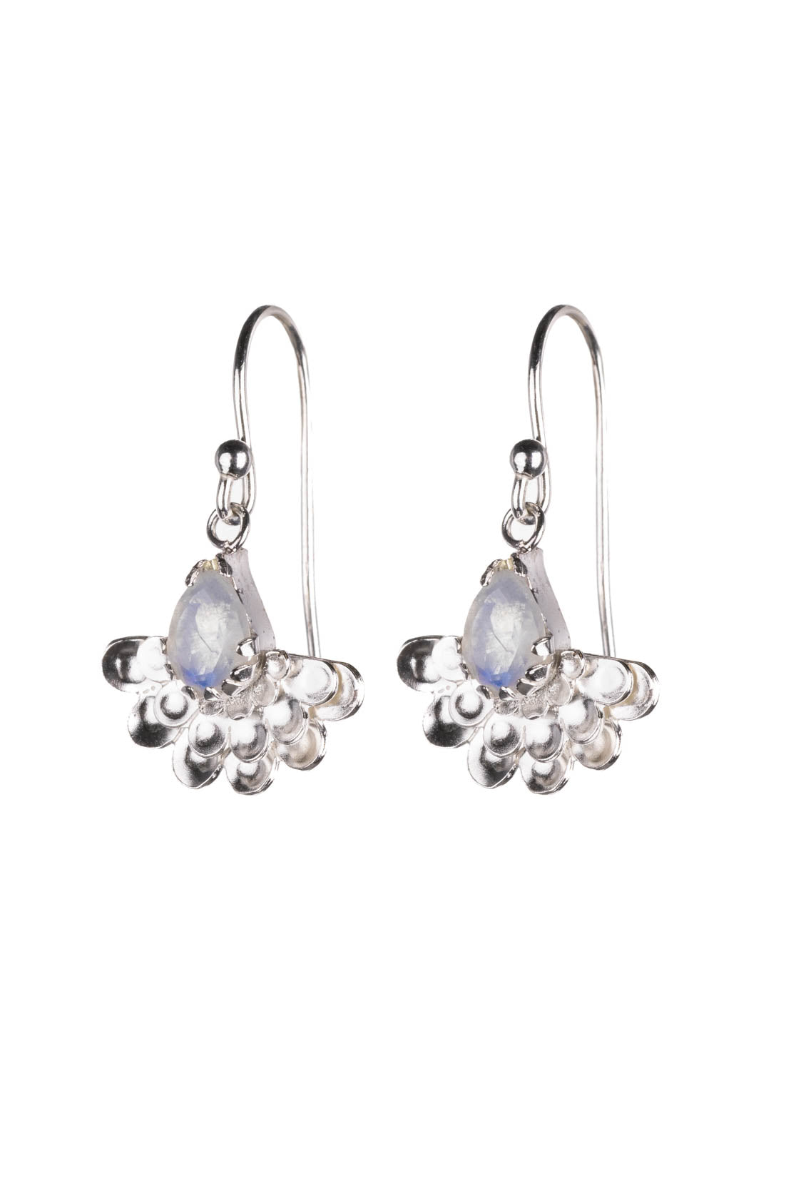 Fan Flower Drop Earrings
