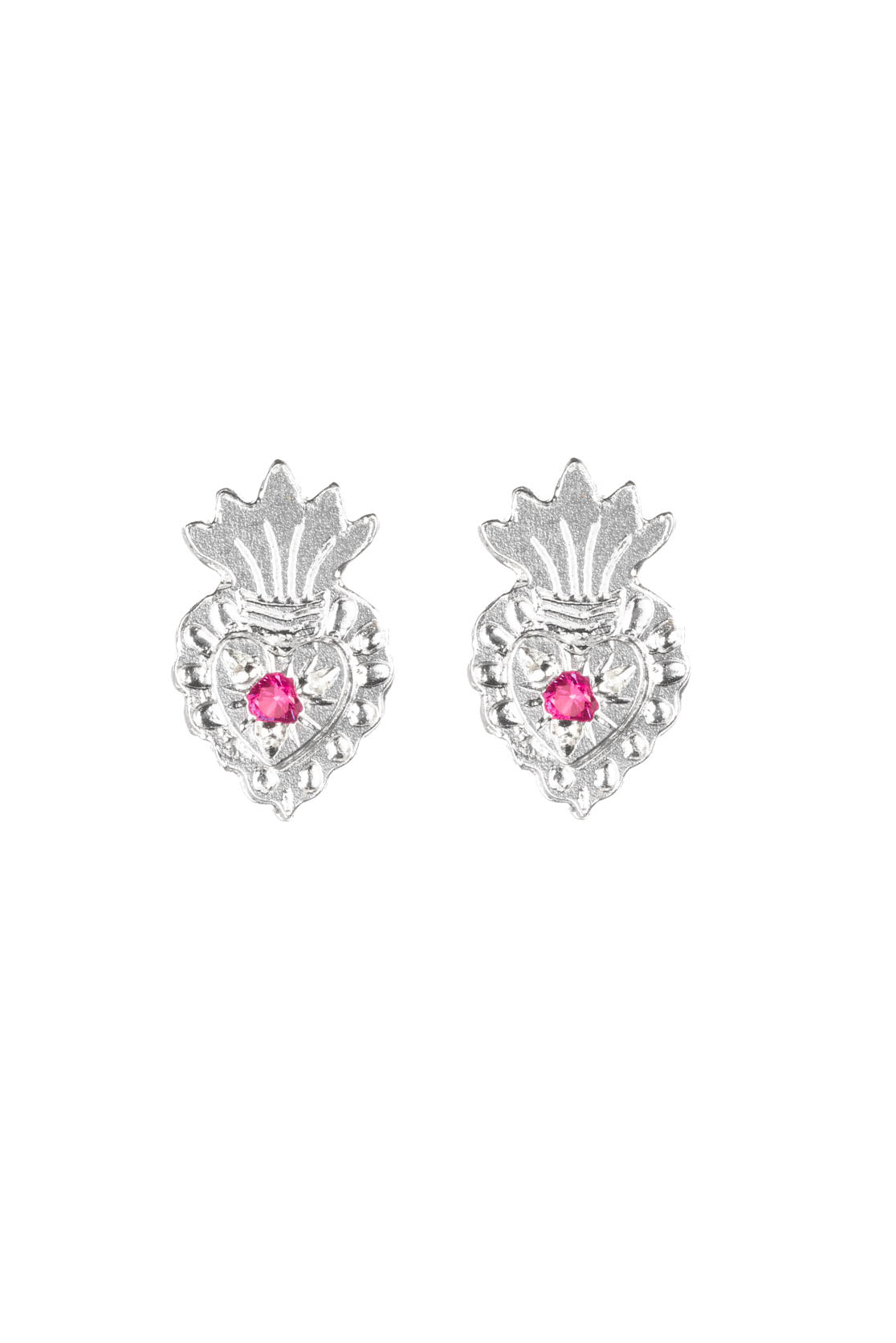 Mini Mexican Heart Stud Earrings