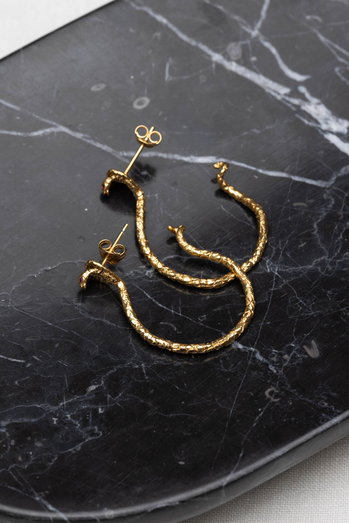 Snake Hoop Earrings