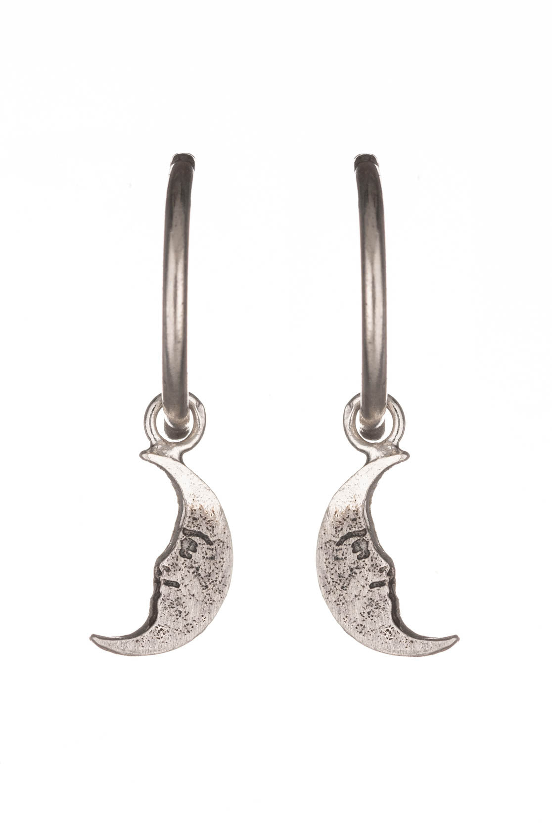 Moon Hoop Earrings