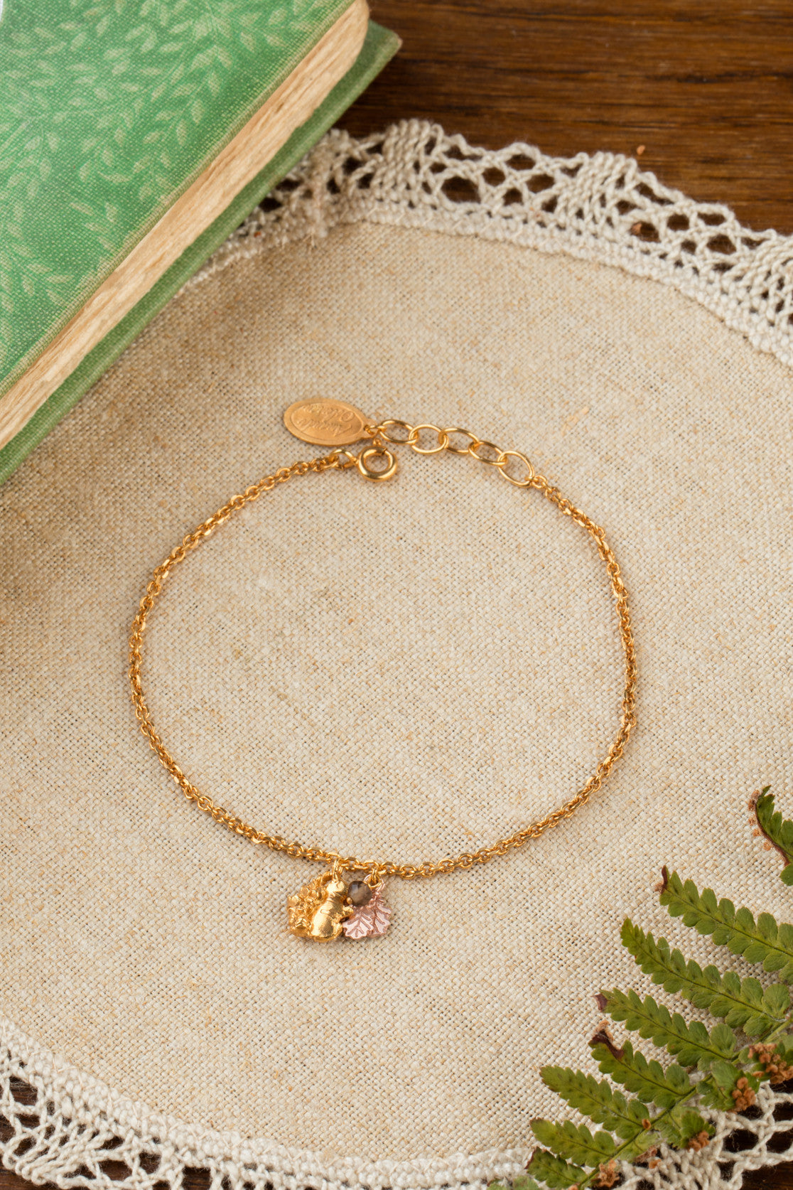 Squirrel And Oak Leaves Bracelet