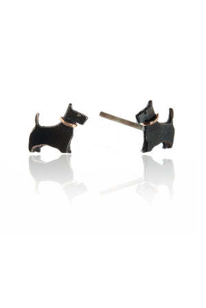 Scottie Dog Stud Earrings