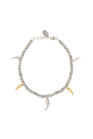 Fern Bracelet With Semi-Precious Beads