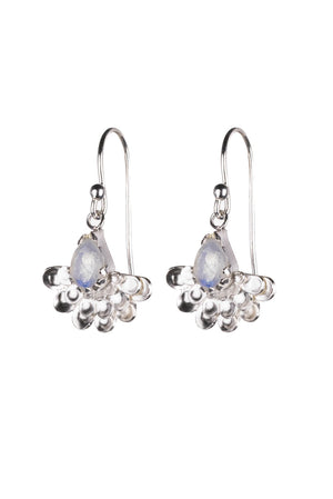 Fan Flower Drop Earrings