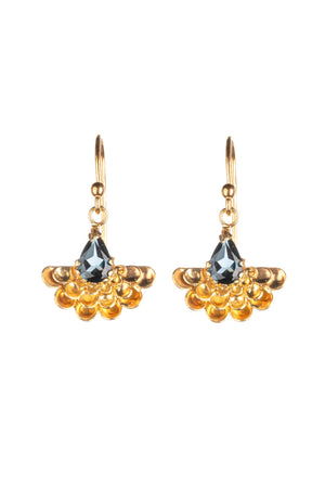 Fan Flower Drop Earrings