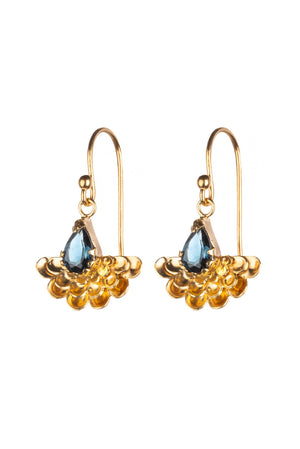 Fan Flower Drop Earrings