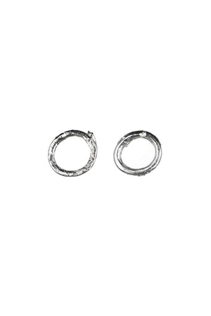 Mini Circle Twig Stud Earrings