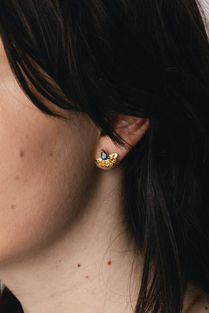 Fan Flower Stud Earrings