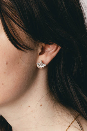 Fan Flower Stud Earrings