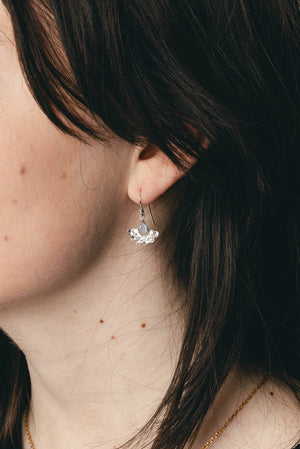 Fan Flower Drop Earrings