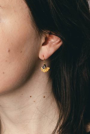 Fan Flower Drop Earrings