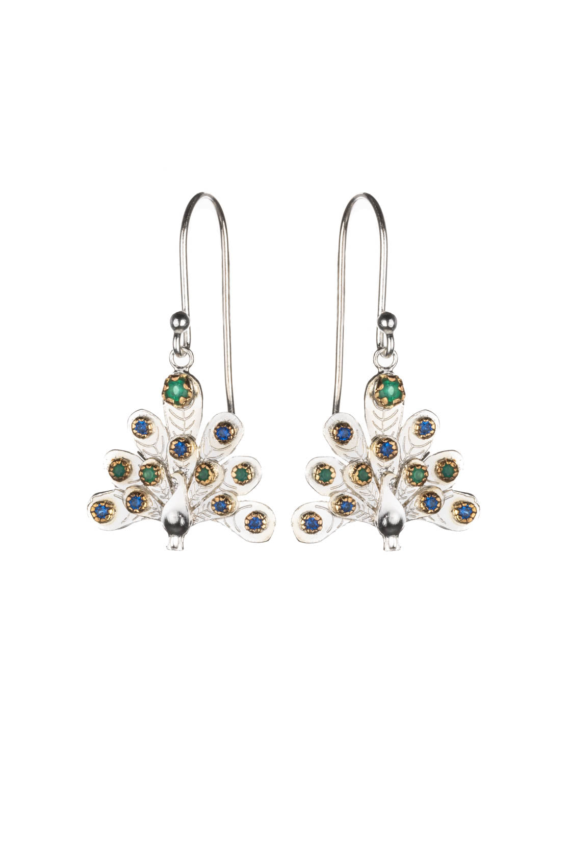 Large Peacock Drop Earrings