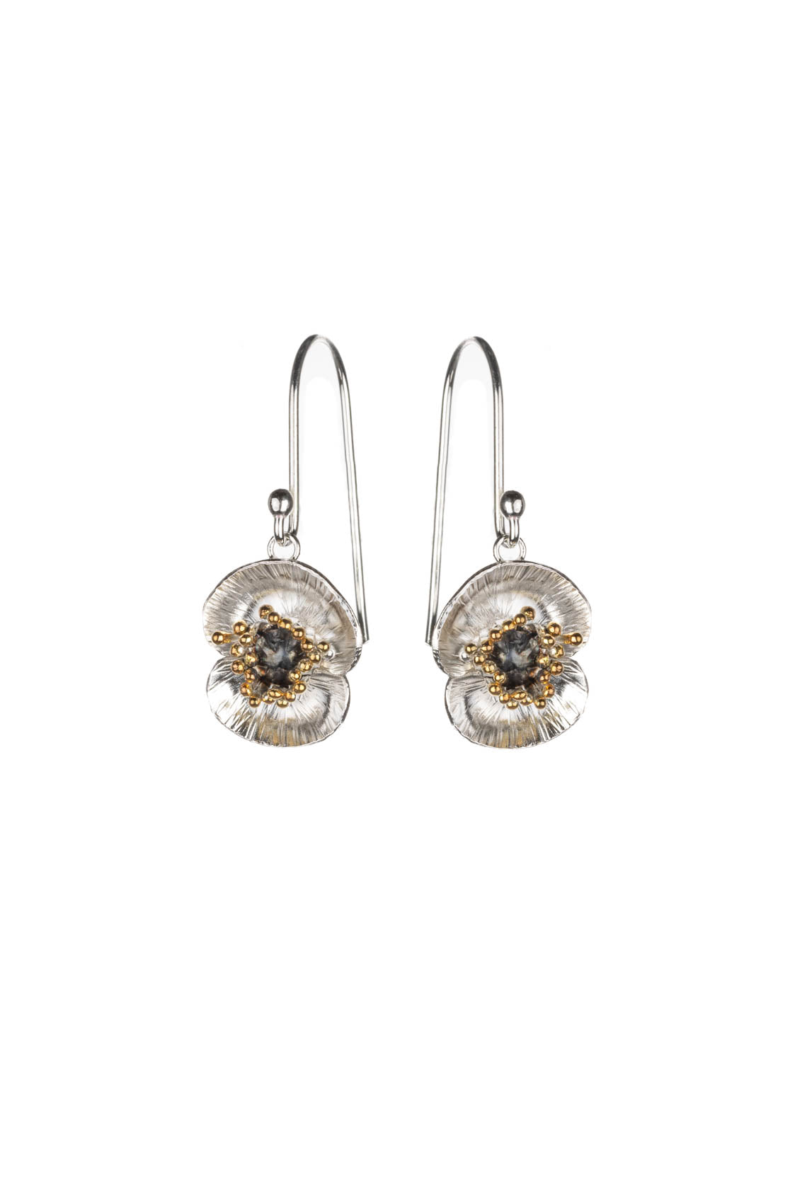 Poppy Flower Drop Earrings