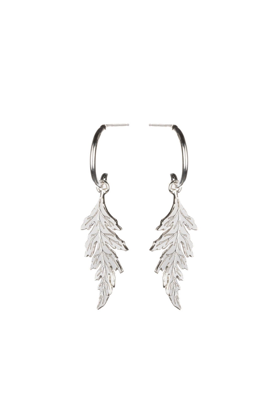 Poppy Leaf Earrings On Hoops