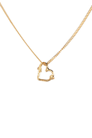 Mini Heart Twig  Necklace