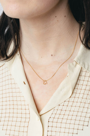 Mini Heart Twig  Necklace