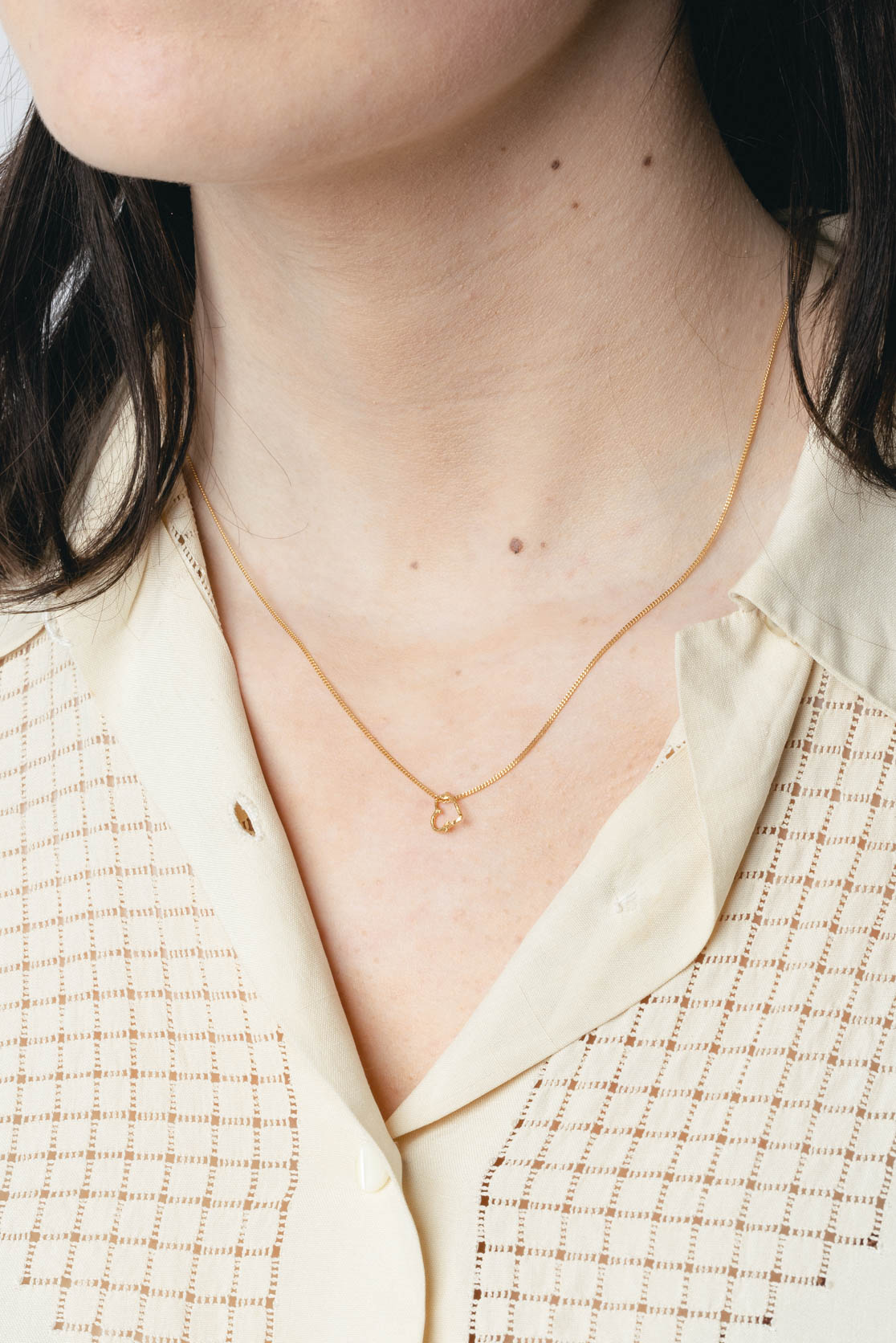 Mini Heart Twig  Necklace