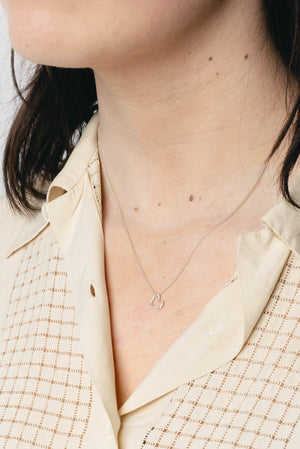 Mini Heart Twig  Necklace