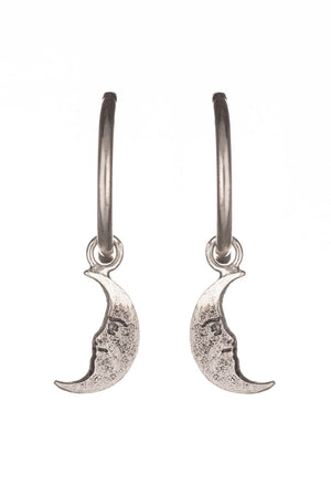 Moon Hoop Earrings