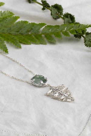 Botanical Nest Necklace With Arts And Crafts Leaf Drop