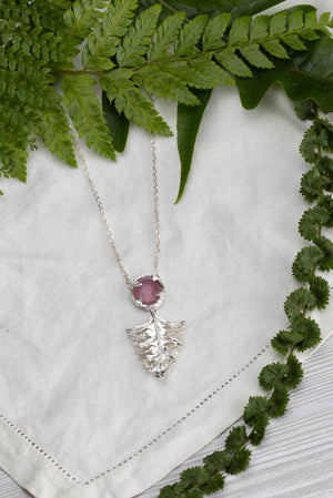 Botanical Nest Necklace With Arts And Crafts Leaf Drop