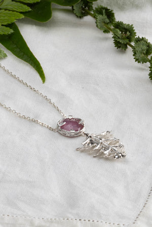 Botanical Nest Necklace With Arts And Crafts Leaf Drop