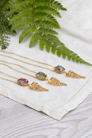 Botanical Nest Necklace With Arts And Crafts Leaf Drop