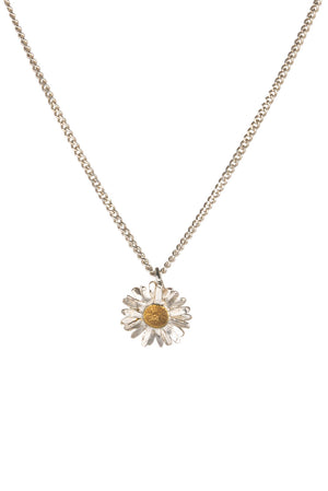 Daisy Necklace in Silver with Gold Plated Detail