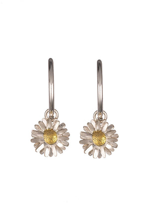 Daisy Earrings in Silver with Gold Plated Detail on Hoops