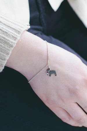 French Bulldog On A Lead Bracelet