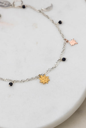 Sun Moon And Stars Charm Bracelet