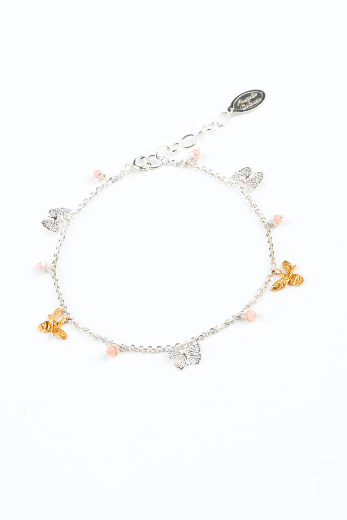 mini bee and butterfly bracelet