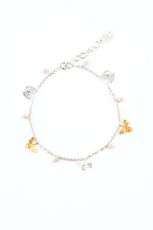 mini bee and butterfly bracelet