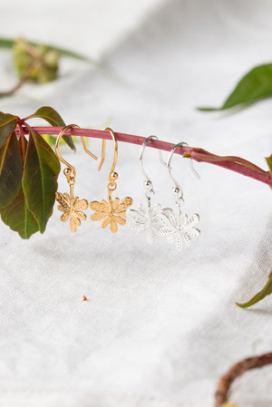 Aralia leaf hook earrings