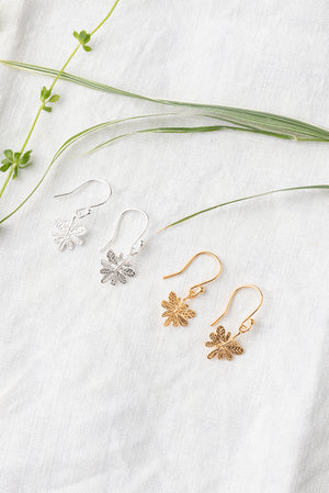 Aralia leaf hook earrings