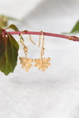 Aralia leaf hook earrings