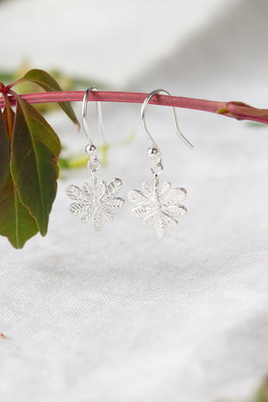 Aralia leaf hook earrings