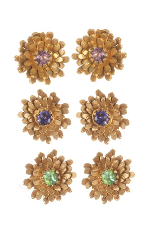 Dahlia Stud Earrings - set of 3