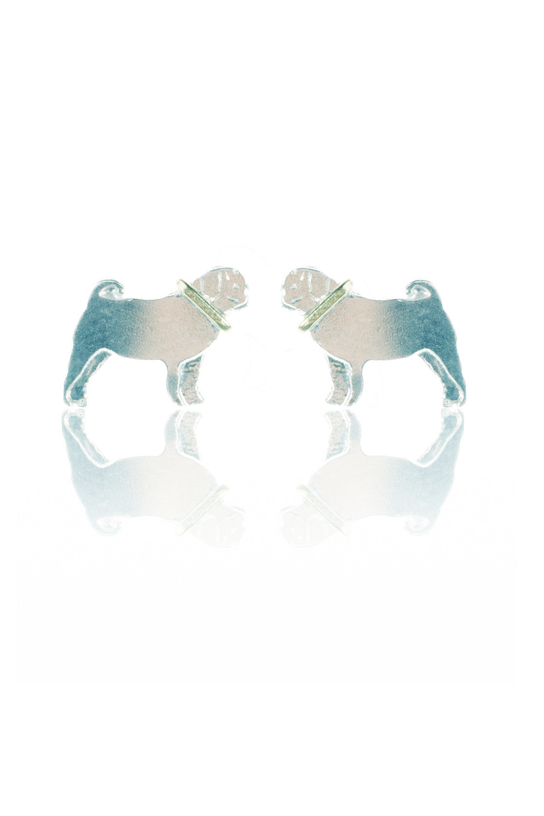 Sterling silver 2025 pug earrings