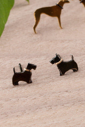 Scottie Dog Stud Earrings