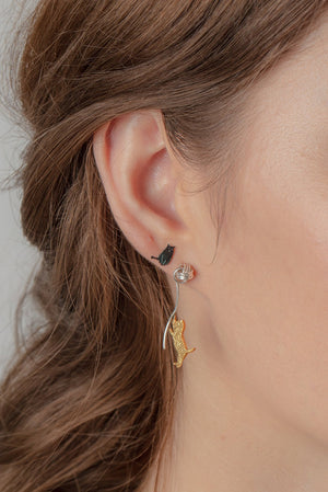 halloween cat earrings