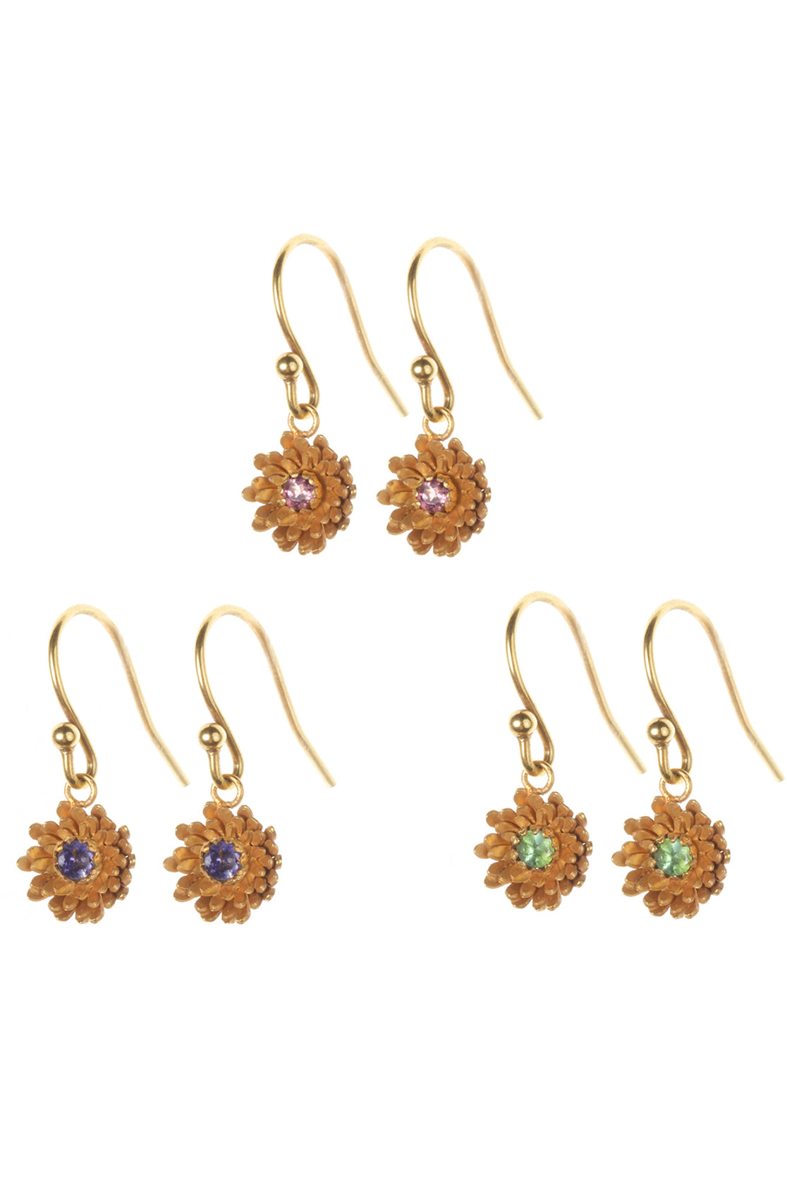 Dahlia Drop Earrings - set of 3