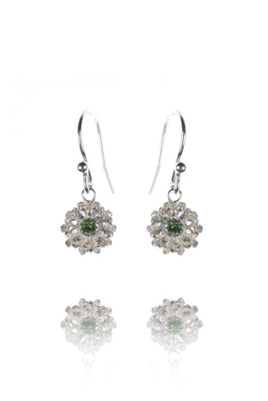 925 Sterling Silver with green tourmaline
