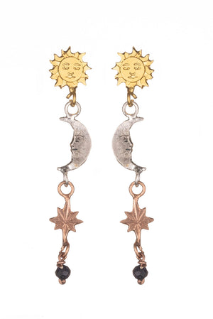 Sun Moon And Stars Earrings