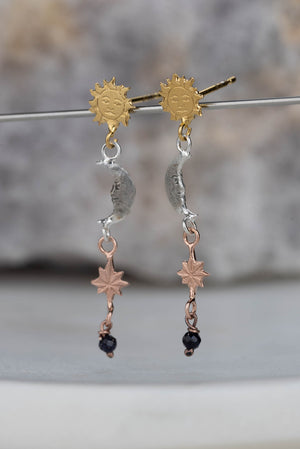 Sun Moon And Stars Earrings