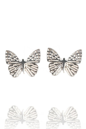 silver butterfly earrings