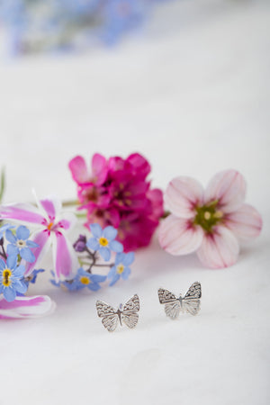 silver butterfly earrings