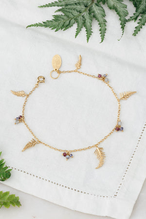 Botanical Fern Charm Bracelet