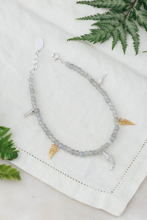 Fern Bracelet With Semi-Precious Beads