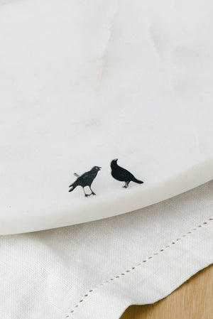 Mis-matched Raven Stud Earrings